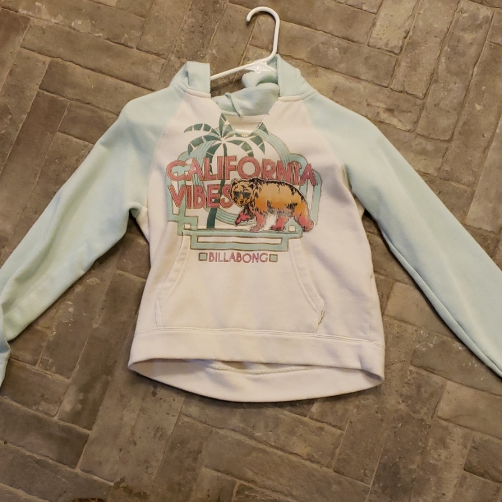 Billabong white and blue sweatshirt